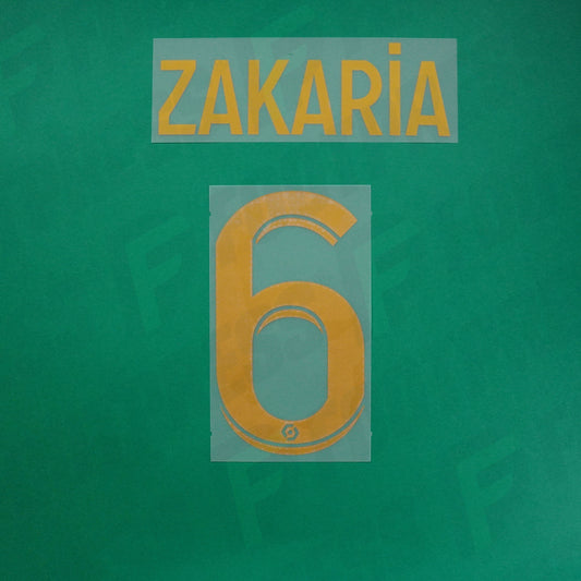 Flocage Officiel - AS Monaco, Zakaria, 2023/2024, Away, Doré