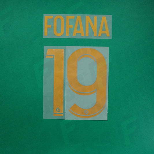 Flocage Officiel - AS Monaco, Fofana, 2023/2024, Away, Doré