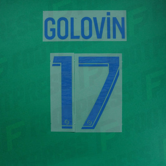 Flocage Officiel - AS Monaco, Golovin, 2023/2024, Third, Bleu