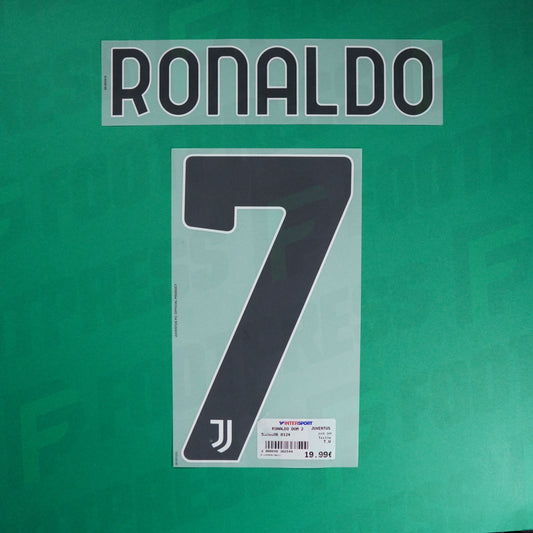 Flocage Officiel - Juventus, Ronaldo, 2021/2022, Home, Noir
