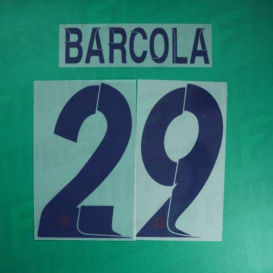 Flocage Officiel - Paris Saint-Germain, Barcola, 2023/2024, Away LDC, Bleu/Rouge