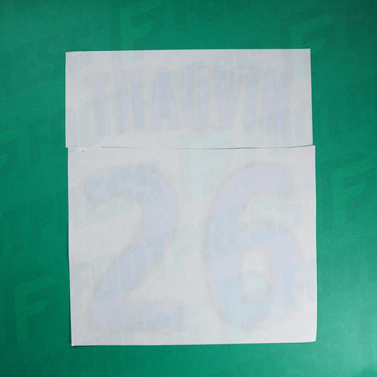 Flocage Officiel - Olympique de Marseille, Thauvin, 2018/2019, Home, Bleu/Doré