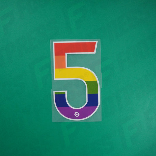 Flocage Officiel - Numéro 5 Ligue 1,  Lutte contre l’homophobie, LGBT  Arc-en-ciel