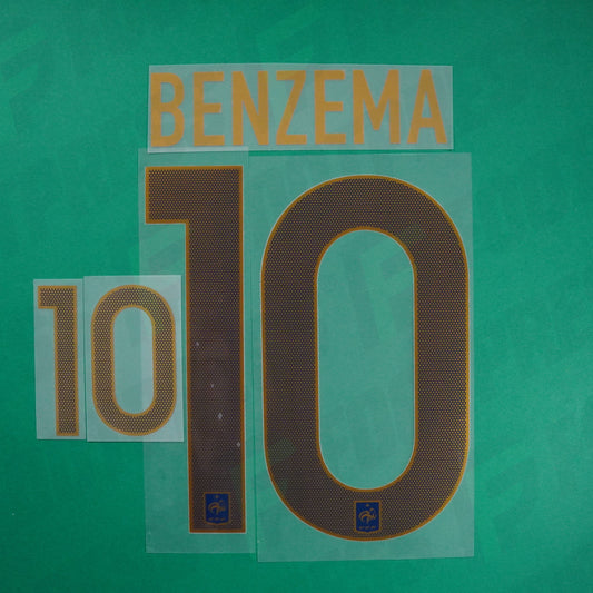 Flocage Officiel - France, Benzema, 2012, Home, Doré