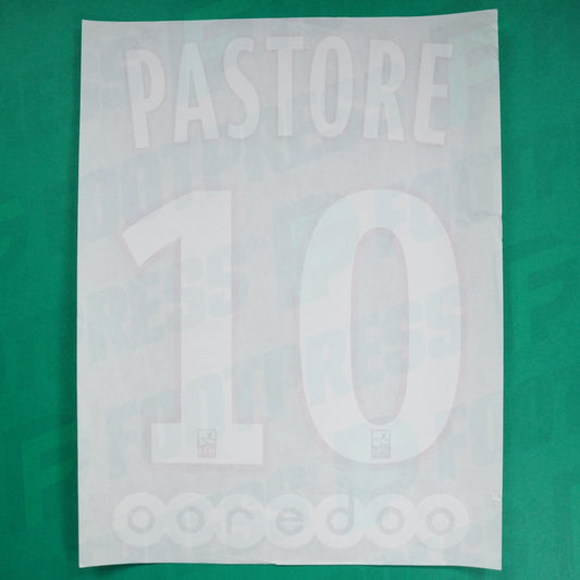 Flocage Officiel - Paris Saint-Germain, Pastore, 2016/2017, Home, Blanc/Rouge