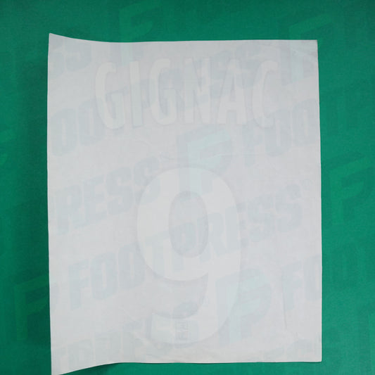 Flocage Officiel - Olympique de Marseille, Gignac, 2012/2013, Away, Blanc/Bleu foncé