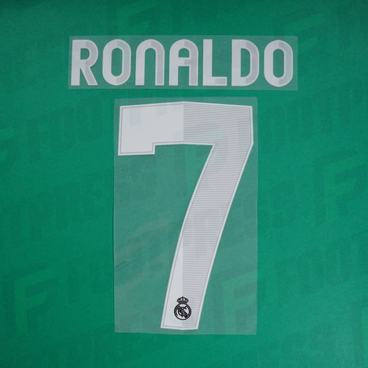 Flocage Officiel - Real Madrid, Ronaldo, 2012/2013, Away, Blanc