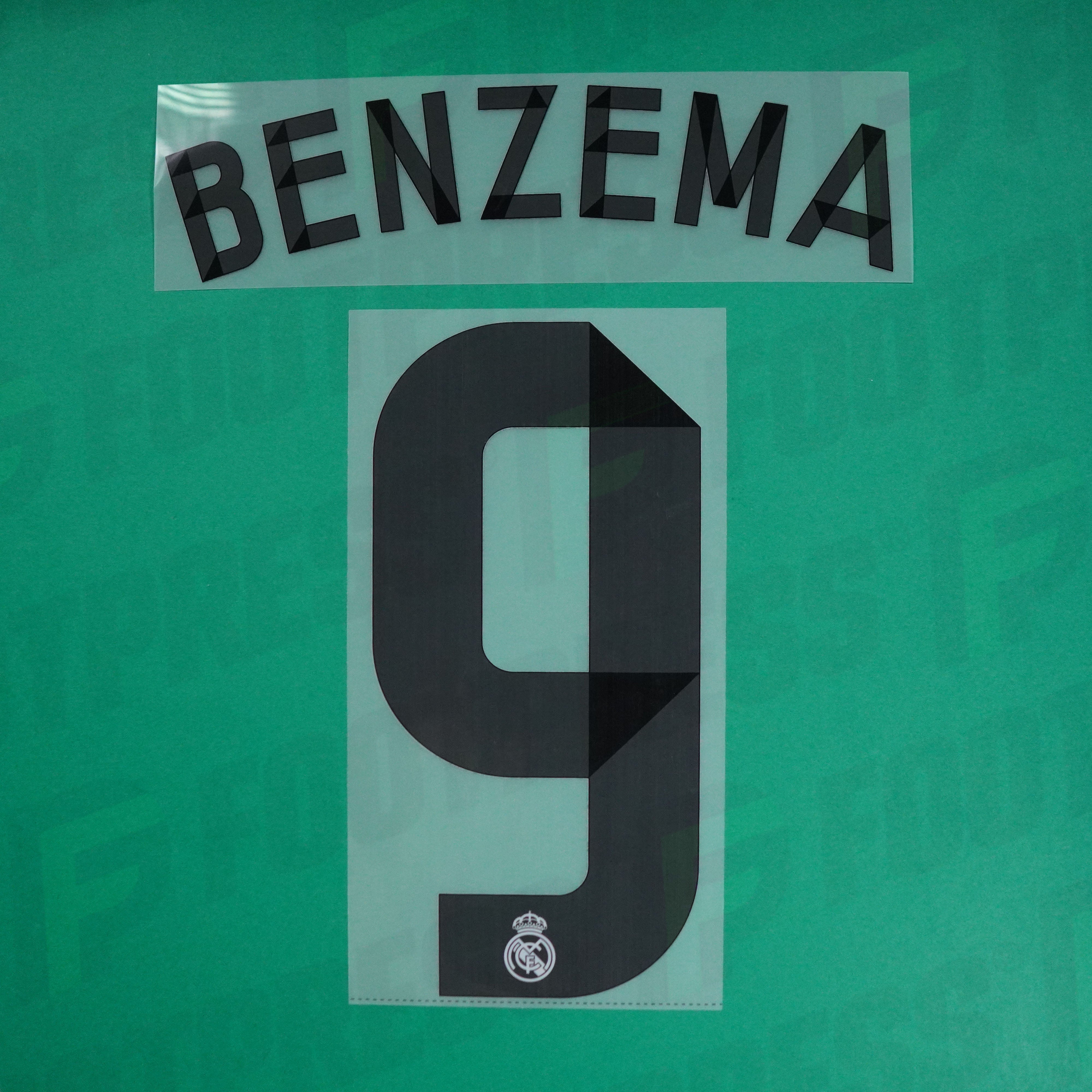 Flocage Officiel - Réal Madrid, Benzema, 2009/2010, Home, Noir - Footpress Flocage Officiel - Réal Madrid, Benzema, 2009/2010, Home, Noir - Footpress