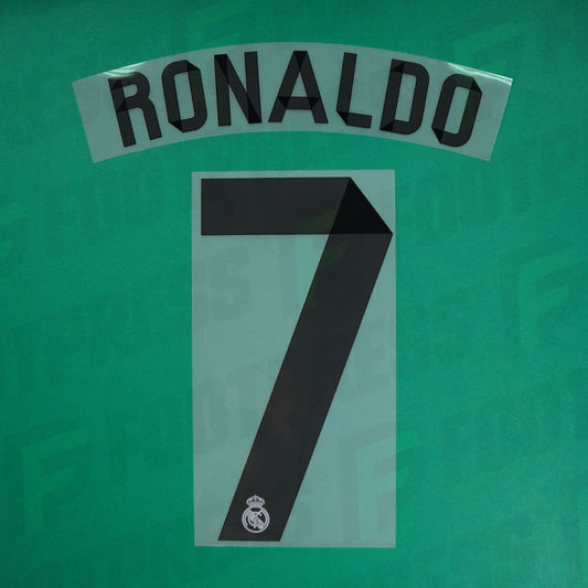 Flocage Officiel - Real Madrid, Ronaldo, 2014/2015, Home, Noir