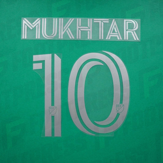 Flocage Officiel - Nashville SC, Mukhtar, 2024/2025, Away, Argenté