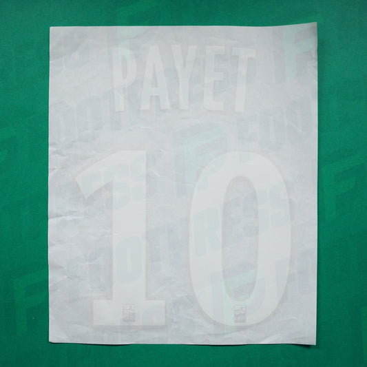 Flocage Officiel - Olympique de Marseille, Payet, 2017/2018, Away, Blanc/Doré