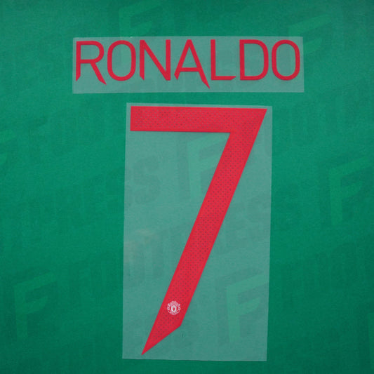 Flocage Officiel - Manchester United, Ronaldo, 2021/2022, Third Europe, Rouge