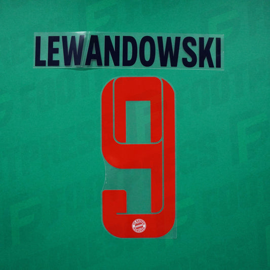 Flocage Officiel - Bayern Munich, Lewandowski, 2021/2022, Third, Rouge/Bleu