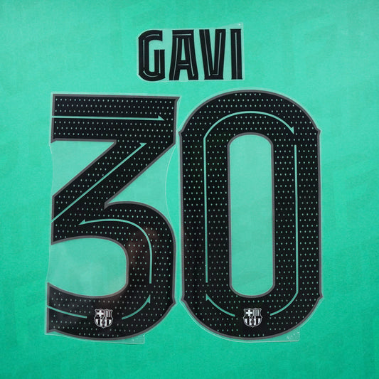 Flocage Officiel - FC Barcelone, Gavi, 2021/2022, Third, Noir