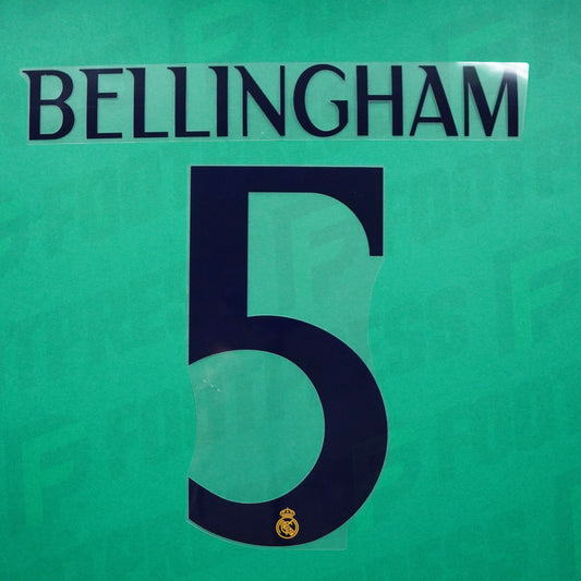 Flocage Officiel - Real Madrid, Bellingham, 2023/2024, Home, Bleu