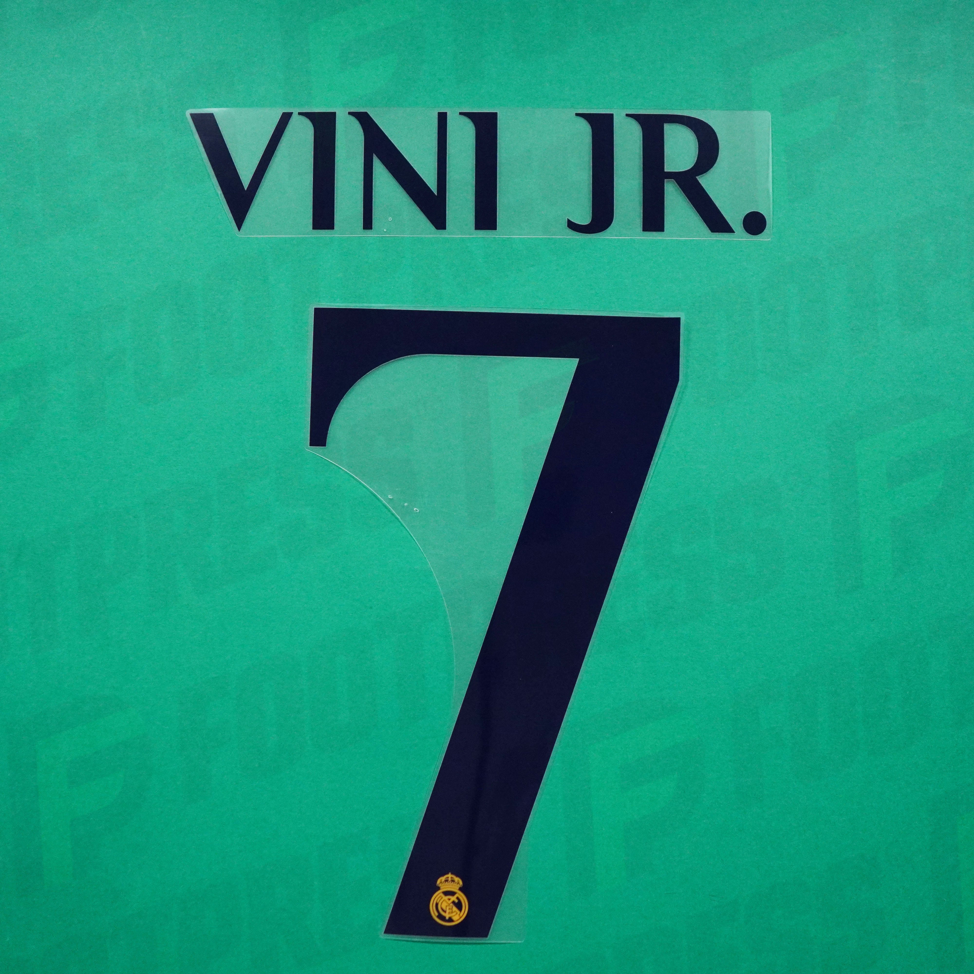 Flocage officiel - Real Madrid, Vini. JR, 2023/2024, domicile – Le Bon Flocage officiel - Real Madrid, Vini. JR, 2023/2024, domicile – Le Bon