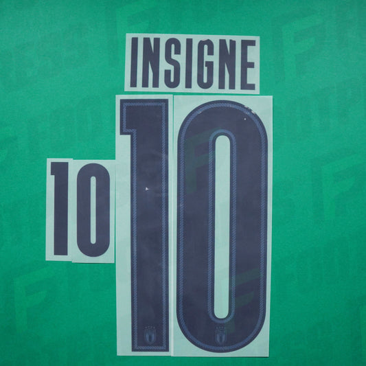 Flocage Officiel - Italie, Insigne, 2020, Away, Bleu foncé