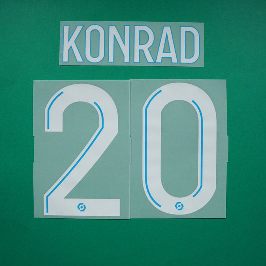 Flocage Officiel - Olympique de Marseille, Konrad de la Fuente, 2021/2022, Away/Third, Blanc