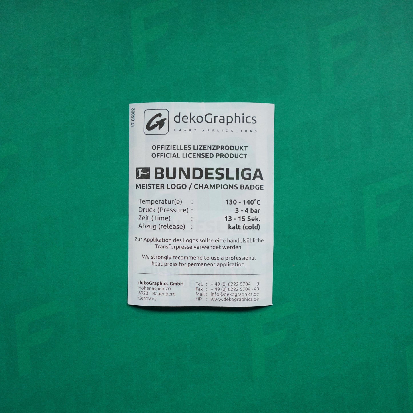 Flocage Officiel - Patch,  Bundesliga Deutscher FussballMeister 2017-2018 -  2016 / 2017- Bayern Munich