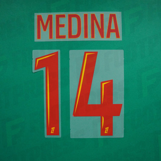 Flocage Officiel - RC Lens, Medina, 2024/2025, Home, Rouge / Jaune