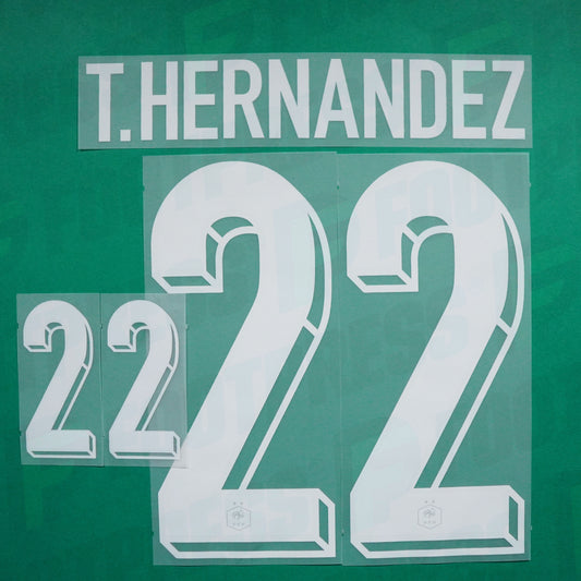 Flocage Officiel - France, Théo Hernandez, 2024, Home, Blanc