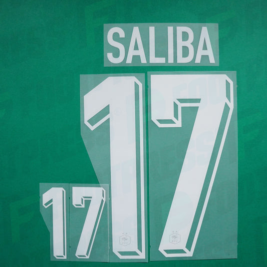 Flocage Officiel - France, Saliba, 2024, Home, Blanc