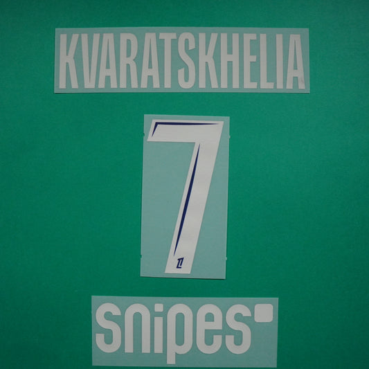 Flocage Officiel, Paris Saint-Germain ENFANT, Kvaratskhelia, 2024/2025, Fourth Junior + Snipes, Argenté