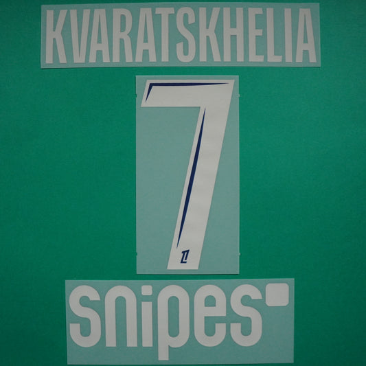 Flocage Officiel, Paris Saint-Germain, Kvaratskhelia, 2024/2025, Fourth + Snipes, Argenté