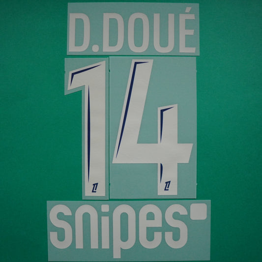 Flocage Officiel, Paris Saint-Germain, Désiré Doué, 2024/2025, Fourth + Snipes, Argenté