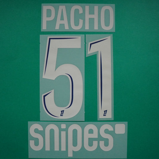 Flocage Officiel, Paris Saint-Germain, Pacho, 2024/2025, Fourth + Snipes, Argenté