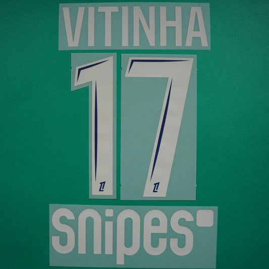 Flocage Officiel, Paris Saint-Germain, Vitinha, 2024/2025, Fourth + Snipes, Argenté