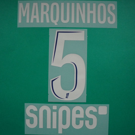 Flocage Officiel, Paris Saint-Germain, Marquinhos, 2024/2025, Fourth + Snipes, Argenté