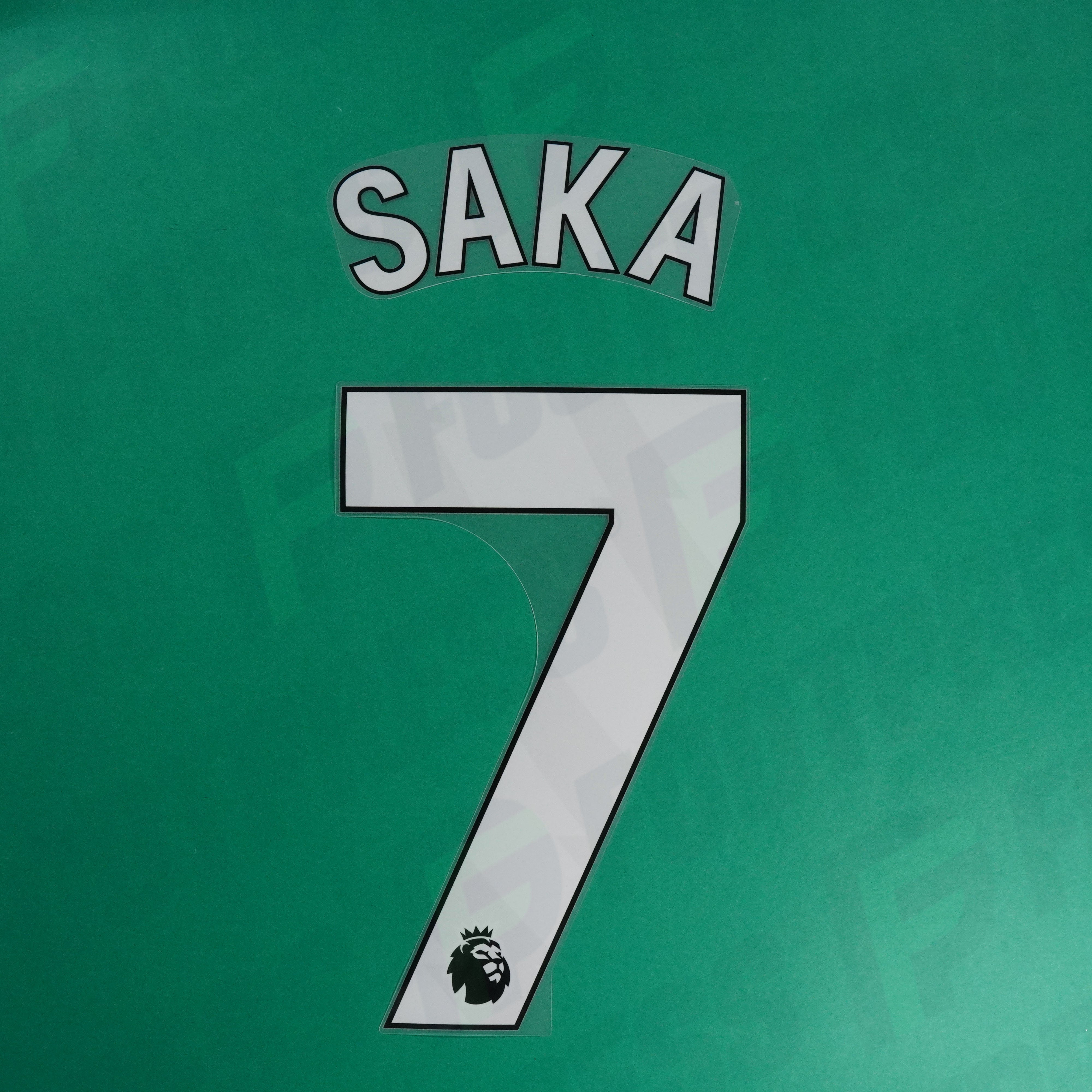 Flocage Officiel Arsenal Saka 2019-2023 Premier League - Blanc - Footpress® - Neuf