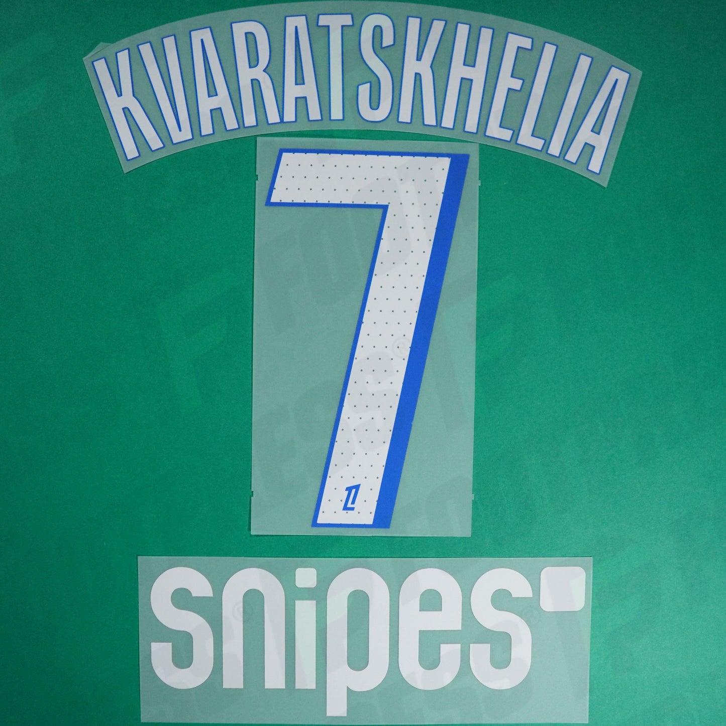 Flocage Officiel - Paris Saint-Germain, Kvaratskhelia, 2025/2026, Third + Snipes, Blanc/Bleu