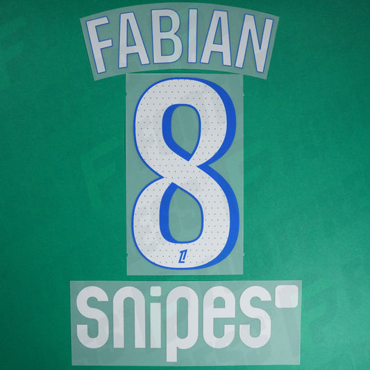 Flocage Officiel - Paris Saint-Germain, Fabian, 2025/2026, Third + Snipes, Blanc/Bleu