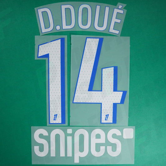 Flocage Officiel - Paris Saint-Germain, Désiré Doué, 2025/2026, Third + Snipes, Blanc/Bleu