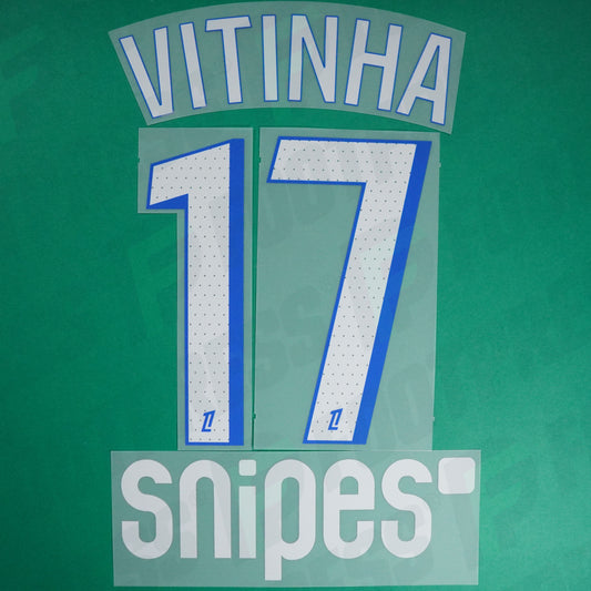 Flocage Officiel - Paris Saint-Germain, Vitinha, 2025/2026, Third + Snipes, Blanc/Bleu