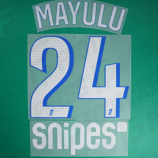 Flocage Officiel - Paris Saint-Germain, Mayulu, 2025/2026, Third + Snipes, Blanc/Bleu