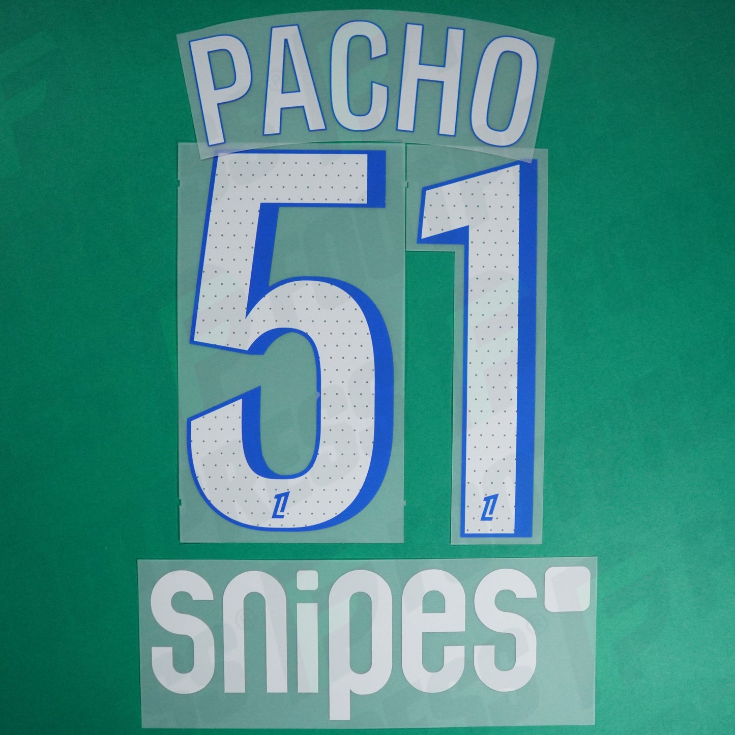 Flocage Officiel - Paris Saint-Germain, Pacho, 2025/2026, Third + Snipes, Blanc/Bleu