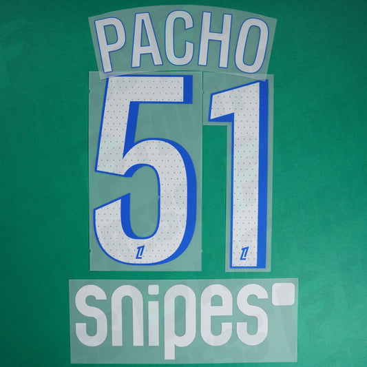 Flocage Officiel - Paris Saint-Germain, Pacho, 2025/2026, Third + Snipes, Blanc/Bleu