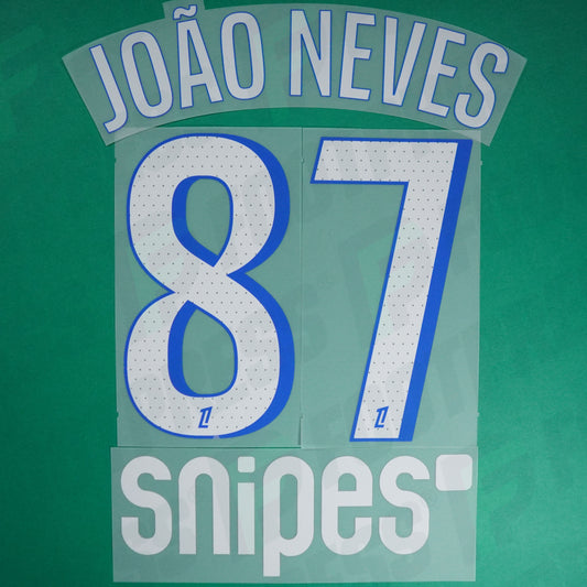 Flocage Officiel - Paris Saint-Germain, João Neves, 2025/2026, Third + Snipes, Blanc/Bleu