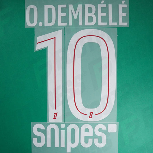 Flocage Officiel - Paris Saint-Germain, Dembélé, 2025/2026, Home + Snipes, Blanc/Rouge