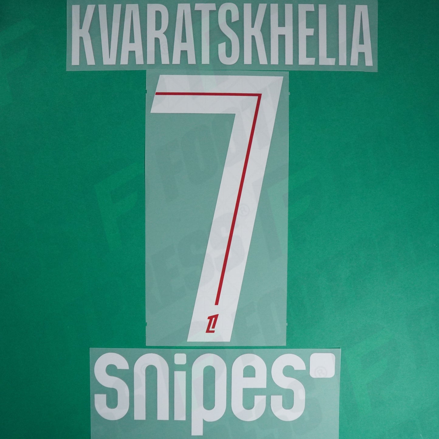 Flocage Officiel - Paris Saint-Germain, Kvaratskhelia, 2025/2026, Home + Snipes, Blanc/Rouge