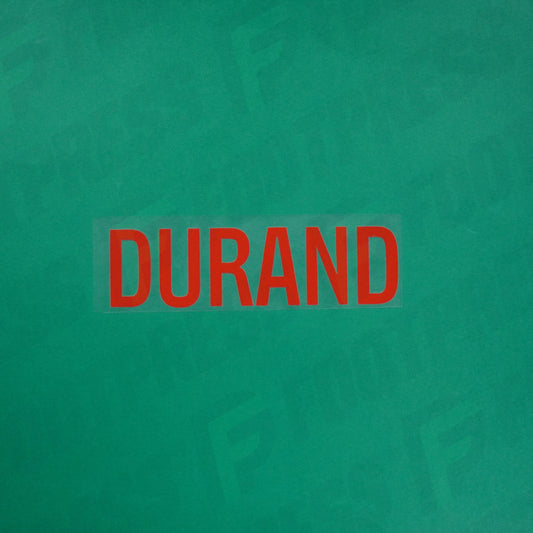 Flocage Officiel - Red Star FC, Durand, Ligue 2, Nom seul, Rouge