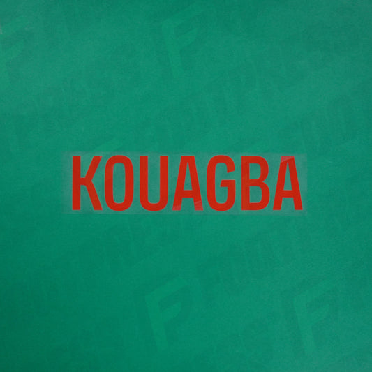 Flocage Officiel - Red Star FC, Kouagba, Ligue 2, Nom seul, Rouge