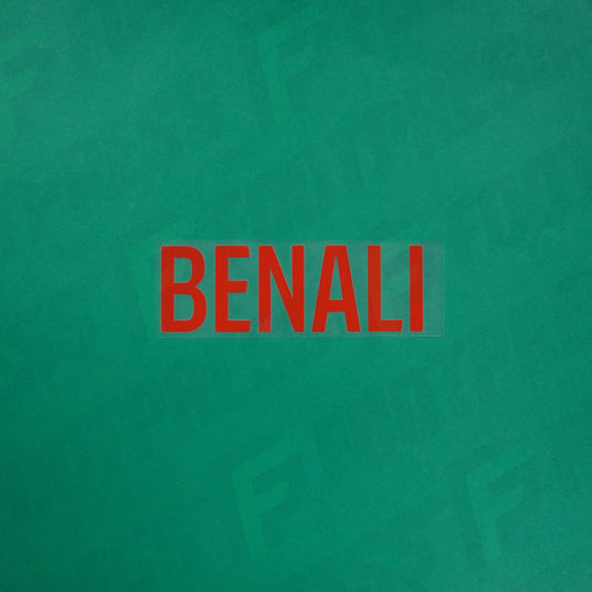Flocage Officiel - Red Star FC, Benali, Ligue 2, Nom seul, Rouge