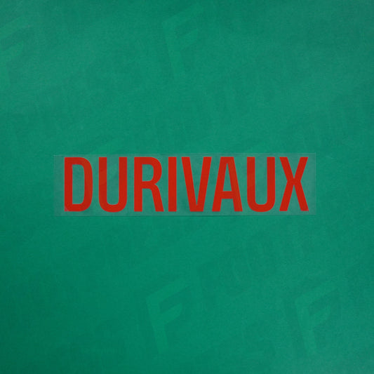 Flocage Officiel - Red Star FC, Durivaux, Ligue 2, Nom seul, Rouge
