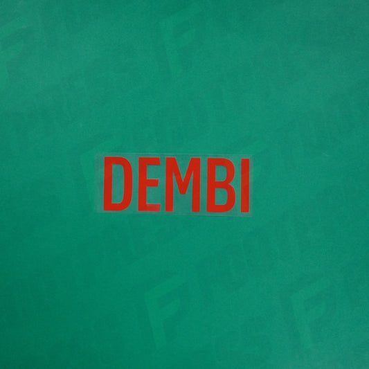 Flocage Officiel - Red Star FC, Dembi, Ligue 2, Nom seul, Rouge