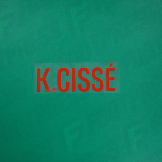 Flocage Officiel - Red Star FC, K.Cissé, Ligue 2, Nom seul, Rouge
