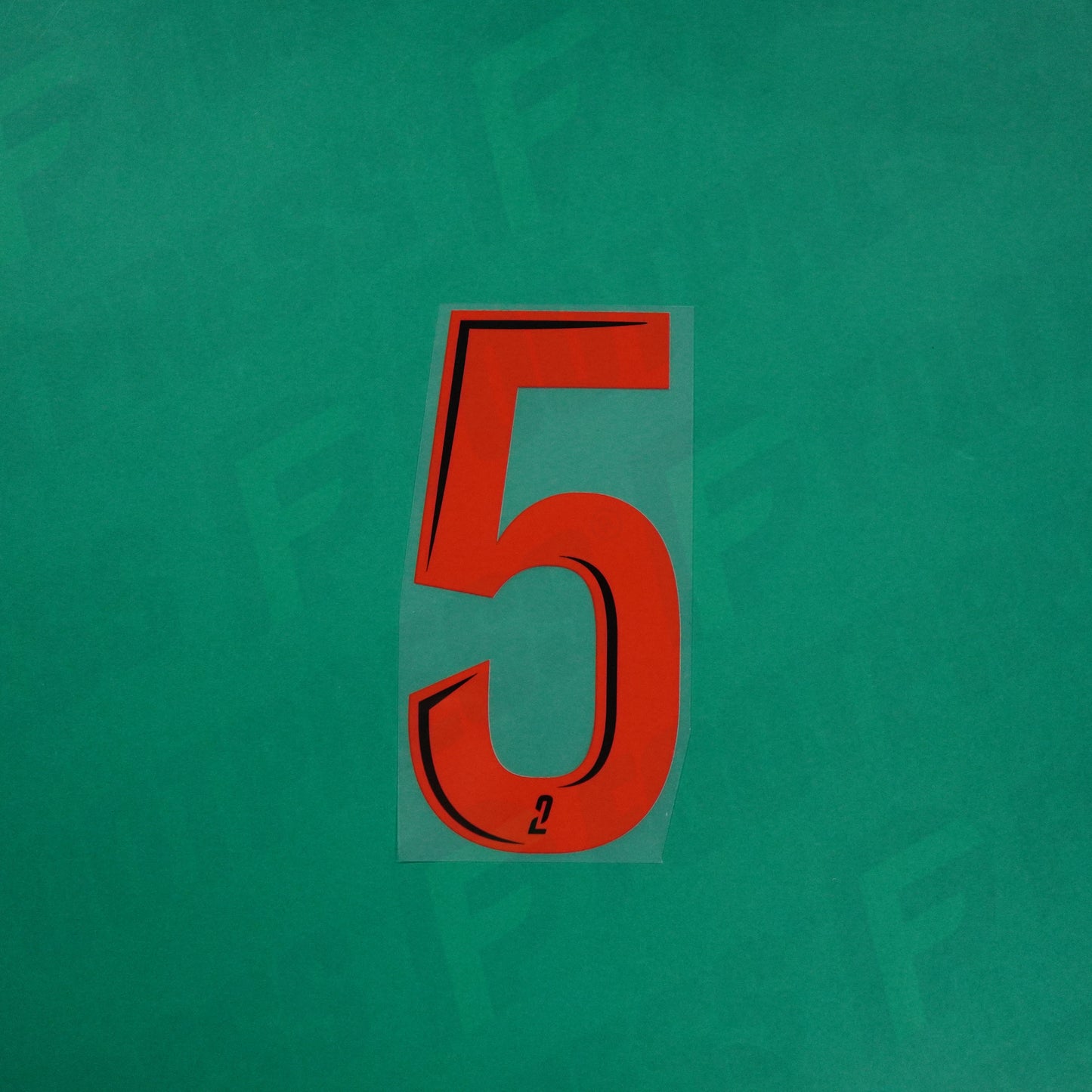 Flocage Officiel - Red Star FC, Grand Chiffre 5 Plein, Ligue 2, Third, Rouge